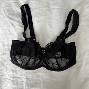 Diane Lace Balconette Underwire Bra – Black